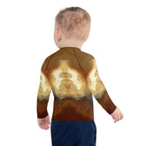 Child wearing CB6-33 Rash Guard during pool swim
